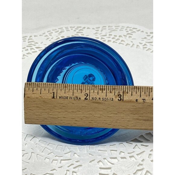 Fenton Blue Glass Bell Paperweight Telephone Pioneers of America Insulator - Picture 9 of 9